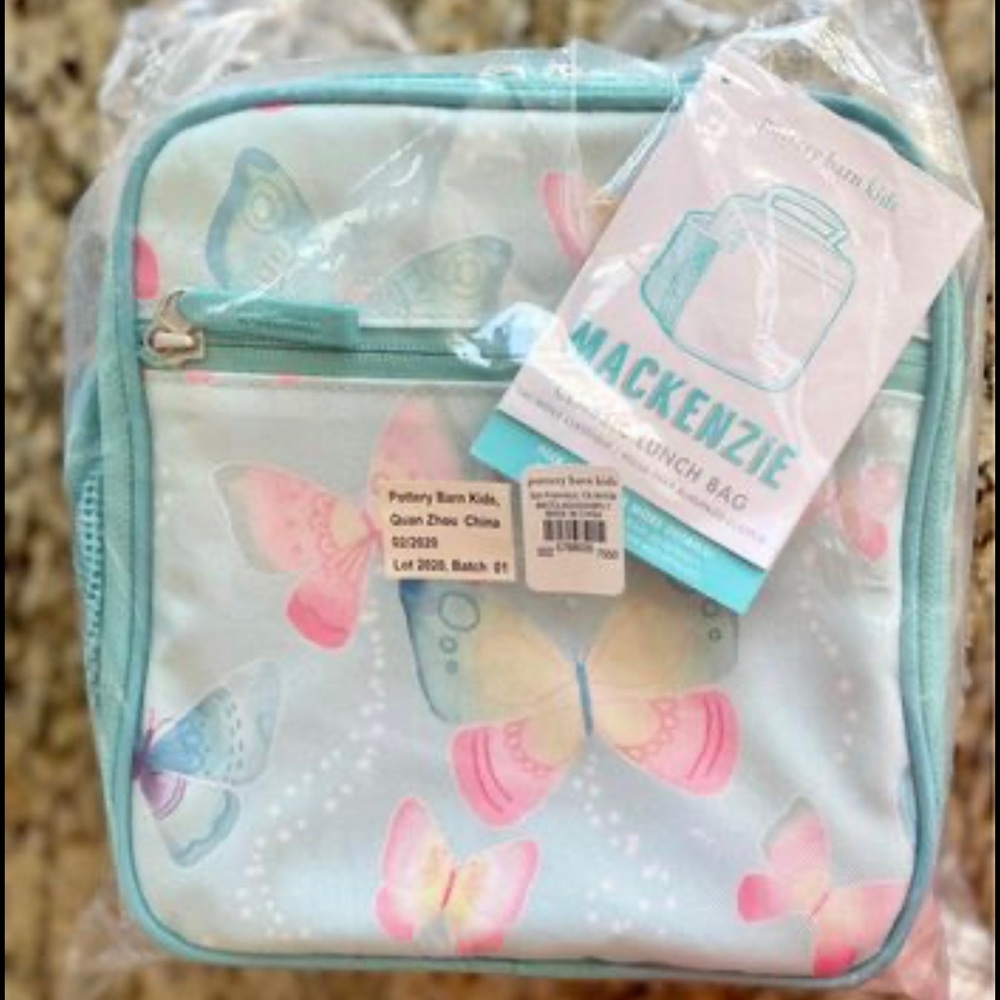 Pottery barn kids Mackenzie Aqua Gigi Butterfly classic Lunch Box